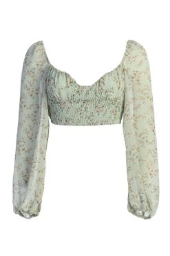 JLUXLABEL SAGE PERRIE FLORAL TOP 11 JLUXLABEL SAGE PERRIE FLORAL TOP