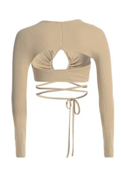 JLUXLABEL TAUPE BAD AT LOVE TOP