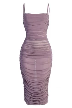 JLUXLABEL PURPLE CHARISMA SHEER COVER UP DRESS