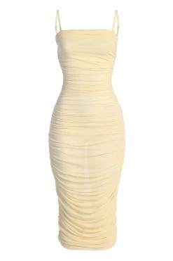 JLUXLABEL BUTTERCREAM CHARISMA SHEER COVER UP DRESS