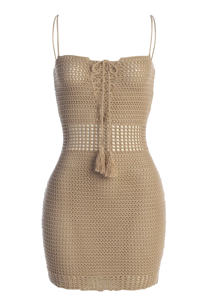 JLUXLABEL TAUPE ARUBA CROCHET MINI DRESS 5 JLUXLABEL TAUPE ARUBA CROCHET MINI DRESS