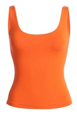 JLUXLABEL NEW ARRIVALS JLUXBASIX TANGERINE CLASSIC CUT TANK