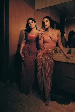 JLUXLABEL BOTTOMS BARBERRY TRUE BLISS MAXI SKIRT