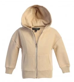 JLUXLABEL BEIGE JLUXKIDS FLEECE UNISEX HOODIE CURVE