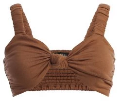 JLUXLABEL CHOCOLATE KILEY CROP TOP