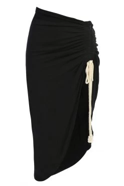 JLUXLABEL NEW ARRIVALS BLACK SPRING RUCHED LINEN SKIRT 15 JLUXLABEL NEW ARRIVALS BLACK SPRING RUCHED LINEN SKIRT