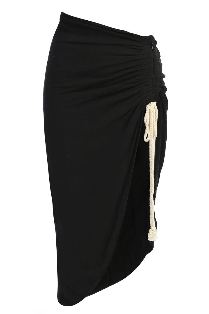 JLUXLABEL NEW ARRIVALS BLACK SPRING RUCHED LINEN SKIRT 6 JLUXLABEL NEW ARRIVALS BLACK SPRING RUCHED LINEN SKIRT