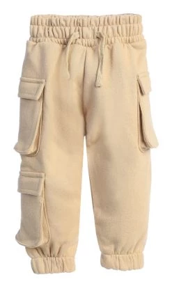 JLUXLABEL BEIGE JLUXKIDS UNISEX CARGO JOGGERS