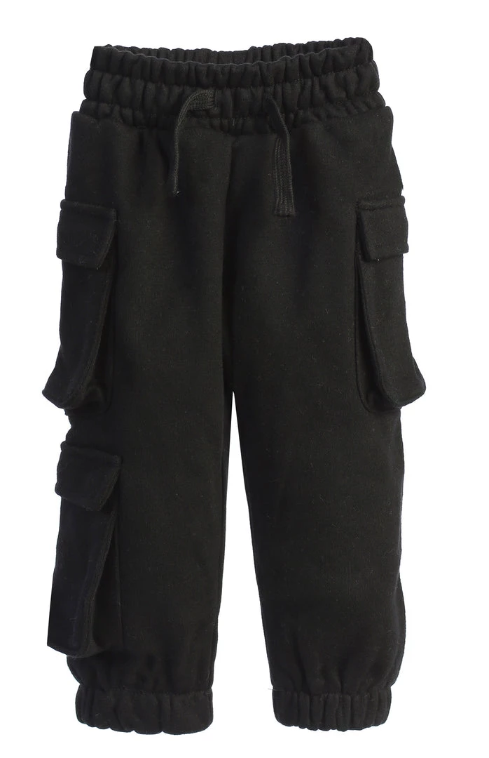 JLUXLABEL BLACK JLUXKIDS UNISEX CARGO JOGGERS 4 JLUXLABEL BLACK JLUXKIDS UNISEX CARGO JOGGERS