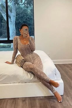 JLUXLABEL Natural Laylani Mesh Leggings