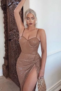 JLUXLABEL TAN ANTONEA SEQUIN BODYSUIT 20 JLUXLABEL TAN ANTONEA SEQUIN BODYSUIT