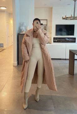 JLUXLABEL TAN LIMITLESS PUFFER JACKET