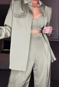 JLUXLABEL BOTTOMS OLIVE CANDICE TROUSERS 19 JLUXLABEL BOTTOMS OLIVE CANDICE TROUSERS