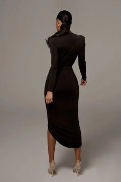 JLUXLABEL BLACK AURA SLINKY SKIRT