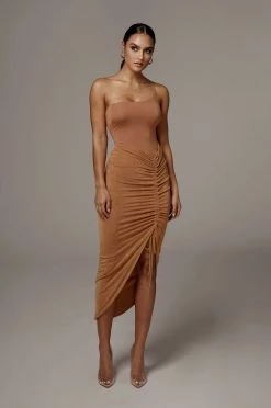 JLUXLABEL PECAN AURA SLINKY SKIRT