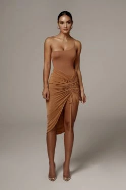 JLUXLABEL PECAN AURA SLINKY SKIRT