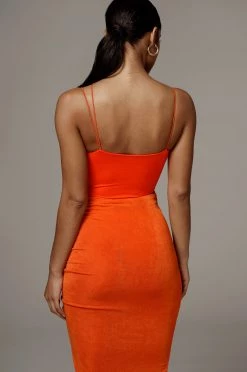 JLUXLABEL SALE ORANGE AURA SLINKY SKIRT 15 JLUXLABEL SALE ORANGE AURA SLINKY SKIRT