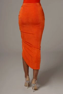 JLUXLABEL SALE ORANGE AURA SLINKY SKIRT 17 JLUXLABEL SALE ORANGE AURA SLINKY SKIRT