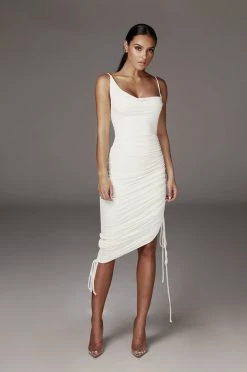 JLUXLABEL IVORY WOJEK SLINKY DRESS