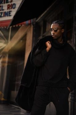 JLUXLABEL BLACK BELEN UNISEX PULLOVER SALE