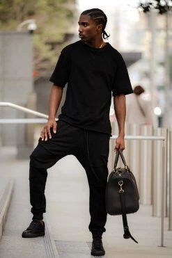 JLUXLABEL SALE BLACK KALEB MEN'S JOGGERS