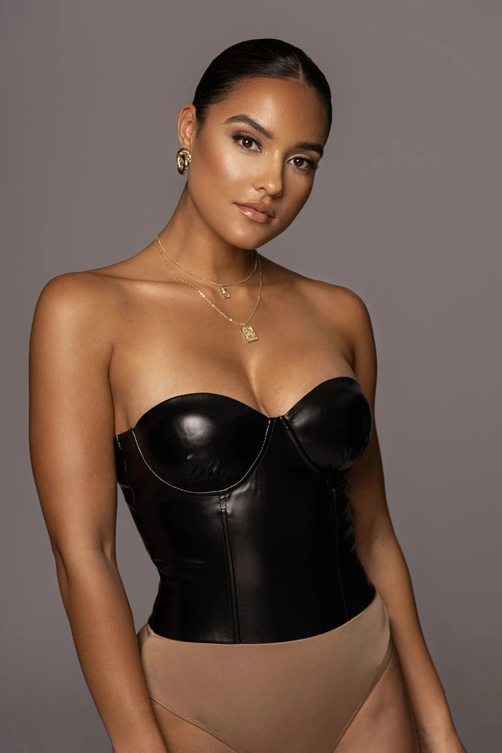 JLUXLABEL BLACK XENIA FAUX LEATHER BODYSUIT SALE 3 JLUXLABEL BLACK XENIA FAUX LEATHER BODYSUIT SALE