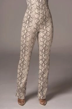 JLUXLABEL SNAKEPRINT ANETTE STRAIGHT LEG PANT
