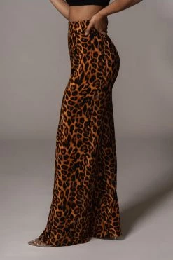 JLUXLABEL LEOPARD TEREZ WIDE LEG PANT BACK IN