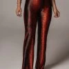 JLUXLABEL BACK IN RED VONA SNAKEPRINT PANTS