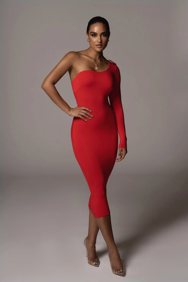 JLUXLABEL JLUXBASIX RED EM ONE SHOULDER BASIC DRESS 2 JLUXLABEL JLUXBASIX RED EM ONE SHOULDER BASIC DRESS
