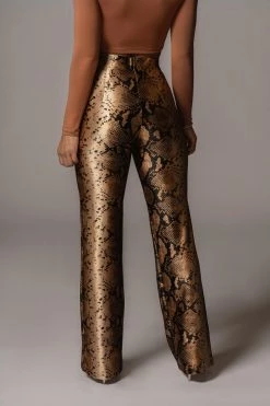JLUXLABEL GOLD VONA SNAKEPRINT PANTS BACK IN 14 JLUXLABEL GOLD VONA SNAKEPRINT PANTS BACK IN