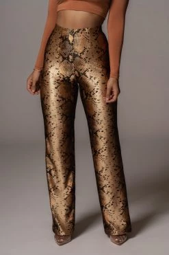 JLUXLABEL GOLD VONA SNAKEPRINT PANTS BACK IN 12 JLUXLABEL GOLD VONA SNAKEPRINT PANTS BACK IN