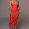 JLUXLABEL PERSIMMON LISSETTE SWEETHEART DRESS