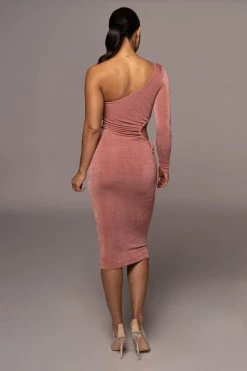 JLUXLABEL NEW ARRIVALS MAUVE IN THE MOMENT DRESS