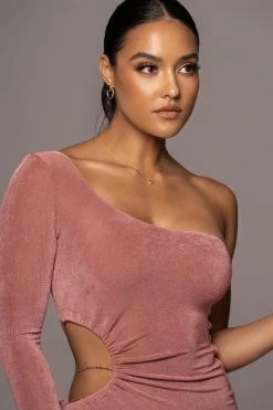 JLUXLABEL NEW ARRIVALS MAUVE IN THE MOMENT DRESS