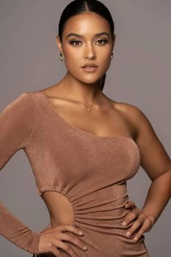 JLUXLABEL TAN IN THE MOMENT DRESS NEW ARRIVALS