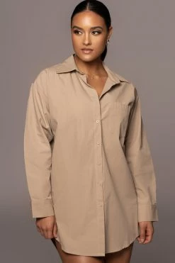 JLUXLABEL NEW ARRIVALS KHAKI AXEL BUTTON UP