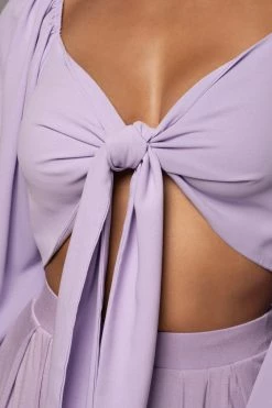 JLUXLABEL NEW ARRIVALS LILAC RAELLE CROP TOP