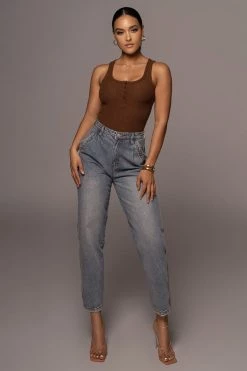 JLUXLABEL MEDIUM DENIM WASHED RELAXED JEANS NEW ARRIVALS