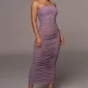 JLUXLABEL PURPLE CHARISMA SHEER COVER UP DRESS