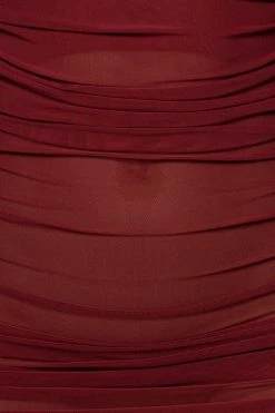 JLUXLABEL NEW ARRIVALS BERRY CHARISMA SHEER COVER UP DRESS