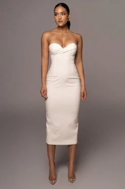 JLUXLABEL IVORY LISSETTE SWEETHEART DRESS NEW ARRIVALS