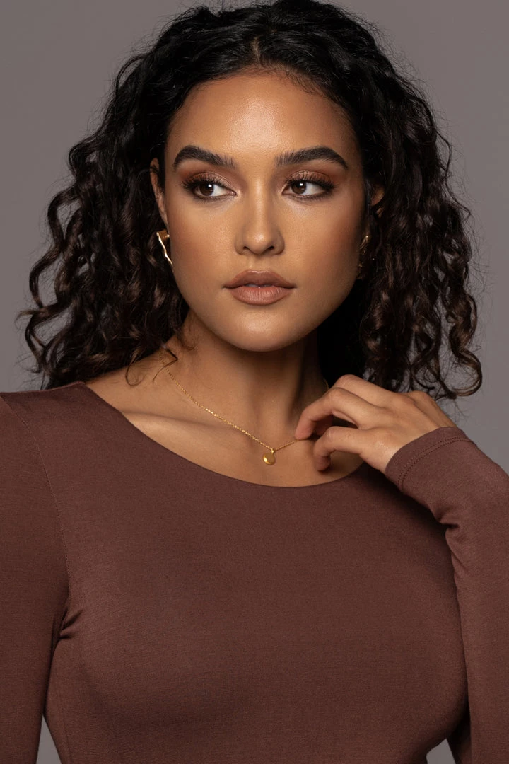 JLUXLABEL DRESSES CHOCOLATE JANICE DETAILED DRESS 5 JLUXLABEL DRESSES CHOCOLATE JANICE DETAILED DRESS