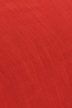 JLUXLABEL NEW ARRIVALS RED BAHARI RUCHED LINEN DRESS