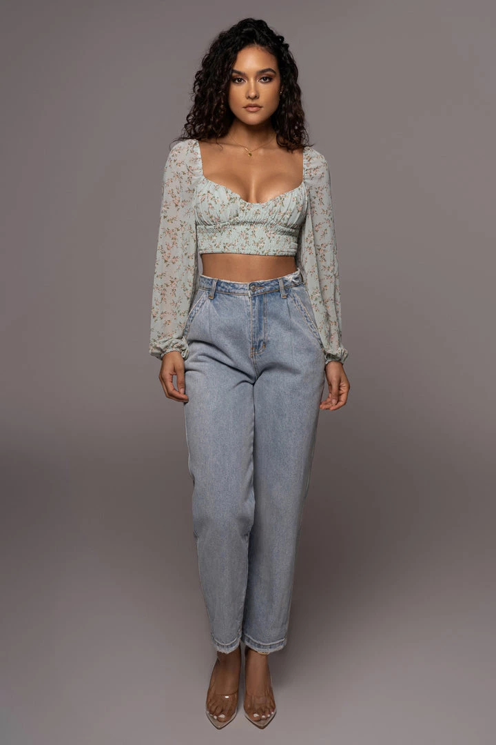 JLUXLABEL SAGE PERRIE FLORAL TOP 4 JLUXLABEL SAGE PERRIE FLORAL TOP