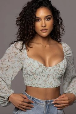 JLUXLABEL SAGE PERRIE FLORAL TOP