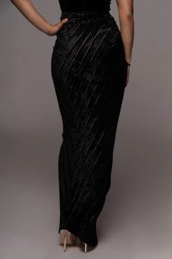 JLUXLABEL BLACK FINE ELEGANCE SKIRT NEW ARRIVALS