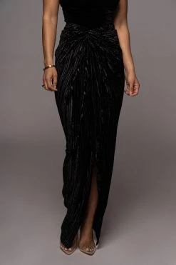 JLUXLABEL BLACK FINE ELEGANCE SKIRT NEW ARRIVALS