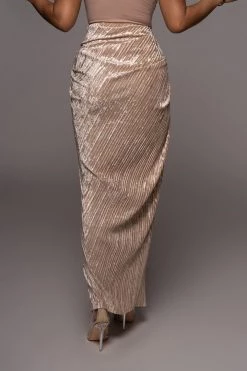JLUXLABEL CHAMPAGNE FINE ELEGANCE SKIRT
