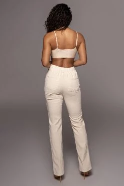 JLUXLABEL IVORY HEADING OUT CORDUROY PANTS